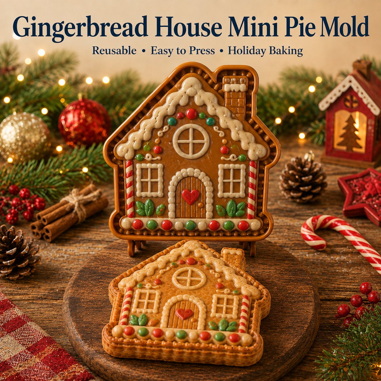 🎄 9-Design Christmas Mini Pie Mold Collection🥧✨