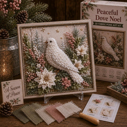 CalmPoke - Christmas Poke Art Kit With Fabric & Tools