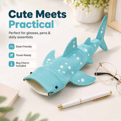 🔥Last Day 49% OFF - 🦈🌊Cute Shark Glasses Case | Shark-Shaped Storage Pouch For Everyday Essentials🌊
