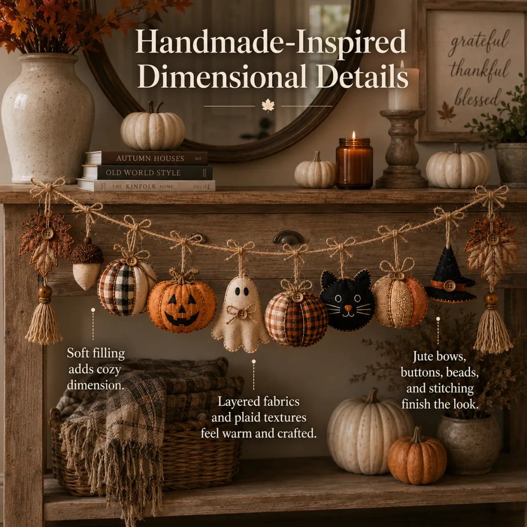 🔥HOT SALE 49% OFF - 🍂Cozy Fall Fabric Garland🎃