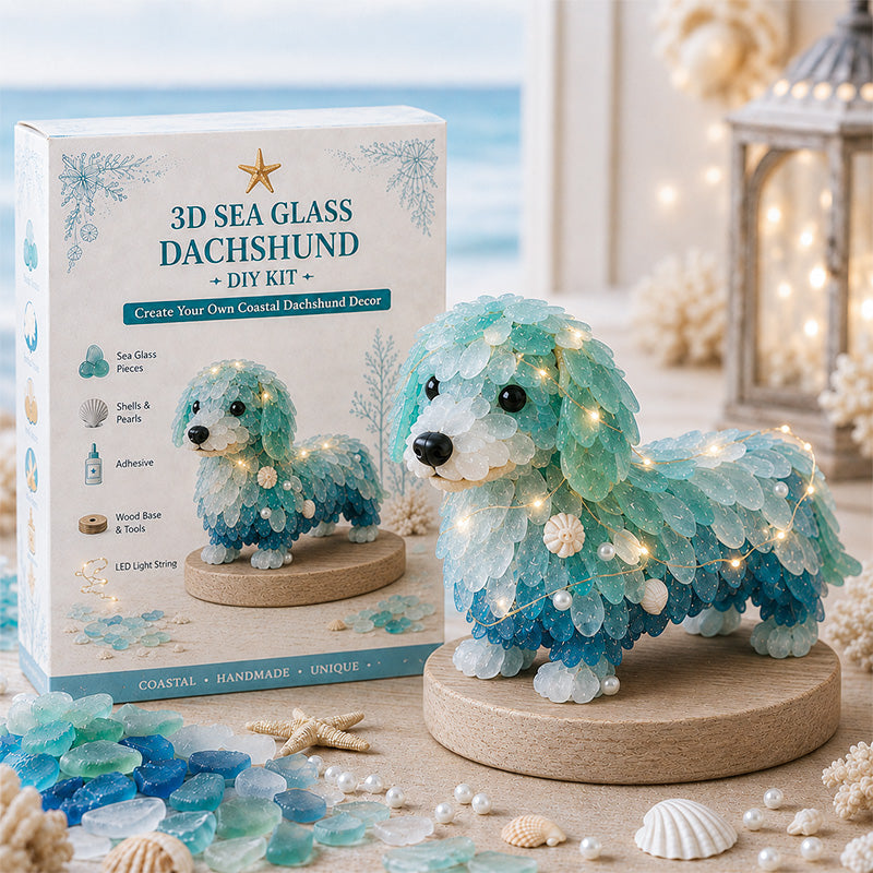 3D Sea Glass Dachshund DIY Kit