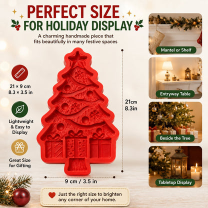 🎄 DIY Christmas Tree Mold & Paint Craft Kit | Reusable 3D Mold with 8 Acrylic Paints, 2 Brushes & Festive Detail Guide 🎨✨