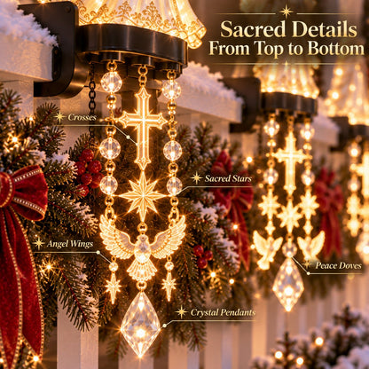 ✨ Heavenly Blessings Lighted Christmas Railing Collection – Peace, Love, Grace & Protection