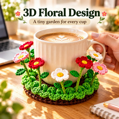 Handmade Crochet Floral Coaster | Everlasting Table Art 🌸