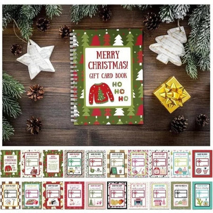 🔥𝗕𝗨𝗬 𝟮 𝗙𝗥𝗘𝗘 𝗦𝗛𝗜𝗣𝗣𝗜𝗡𝗚🎄Turn Gift Cards Into A Christmas Surprise - Spiral-Bound Christmas Gift Card Book🎁
