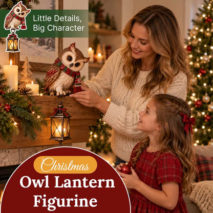 🦉Christmas Owl Lantern Figurine🎁✨