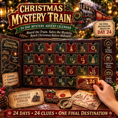 ⏳ Last Day 49% OFF – 🎄24-Day Mystery Adventure Advent Calendar | Interactive Christmas Puzzle Game with 6 Story Themes, Hidden Clues & Hands-On Challenges 🧩