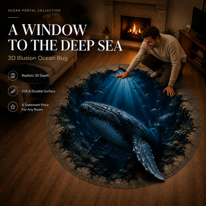 🌊 50% OFF Ocean Portal Illusion Rug™ - A Realistic 3D Ocean World Beneath Your Feet