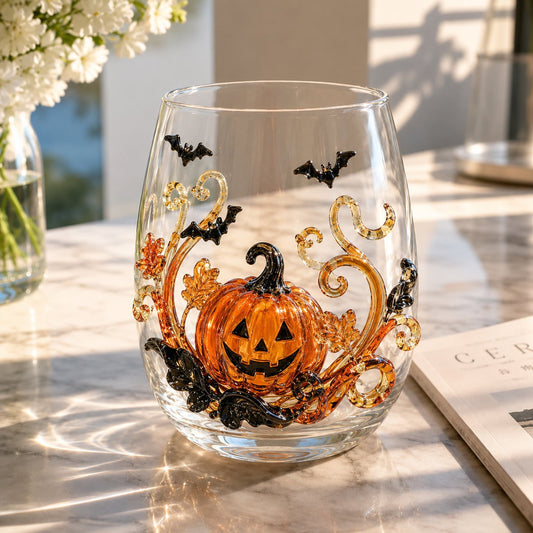 🎃 Collection de Verres Artisanaux 3D Halloween | Pour des Gorgées Magiques d'Halloween, des Détails 3D Éblouissants, des Moments Festifs Lumineux & une Ambiance Chaleureuse de Bar d'Automne