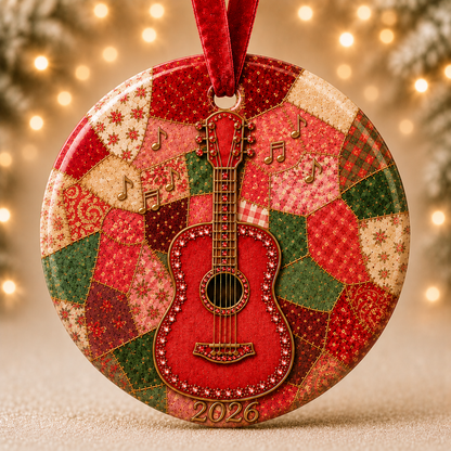 🎁Last Day 60% OFF - Guitar Memorial Heart Ornament🎵