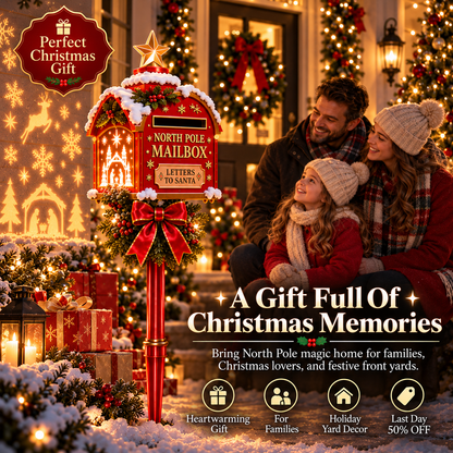 🔥 Last Day 50% OFF – 🎅Santa’s Magical North Pole Mailbox