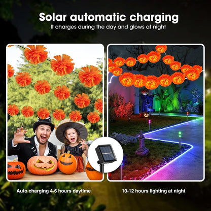 🎃Halloween Early Sale🎃🌼 Mexican Marigold Flower String Lights