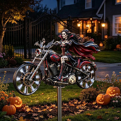 🎃 Halloween Motorcycle Garden Windmill 🏍️Upgrade to High-Speed Halloween Spooktacular 💨