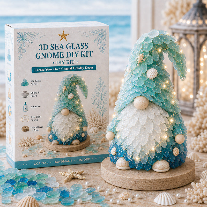 🌊✨ DIY 3D Sea Glass Art Kit – Coastal & Christmas Collection