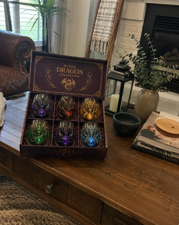 🐉✨3D Mythic Dragon Glass Art Cup | Luxury Raised Fantasy Glassware for Whiskey, Home Bar Décor & Legendary Gifts