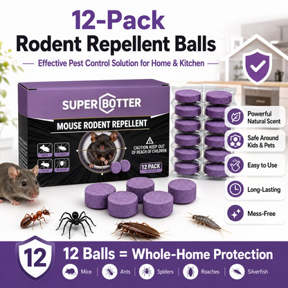 12-Pack Rodent Repellent Balls, Natural Pest Control🐭