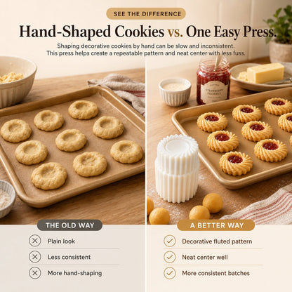 ⏳ Last day! 49% OFF – 🍪 Fluted Jam Cookie Press Mold
