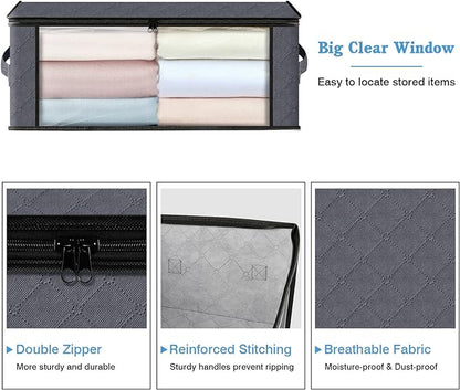 Bags Foldable Storage Box with Large Clear Window Sturdy Handles