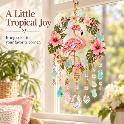 ✨ Sparkling Animal Wind Chime Suncatcher – Colorful Acrylic Crystal Garden Hanging Decor