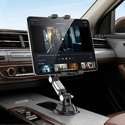 Adjustable Car Cup Holder Phone & Tablet Mount – 360° Rotating Universal Stand