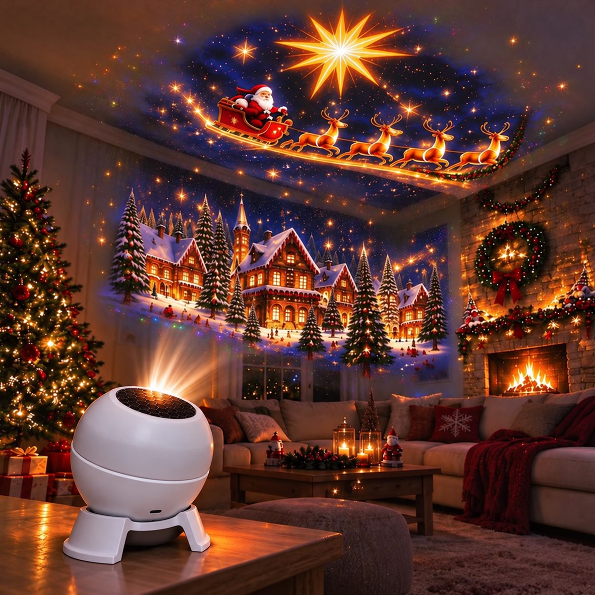 💡 Turn Any Room Into a Christmas Wonderland – Holiday Projection Night Light