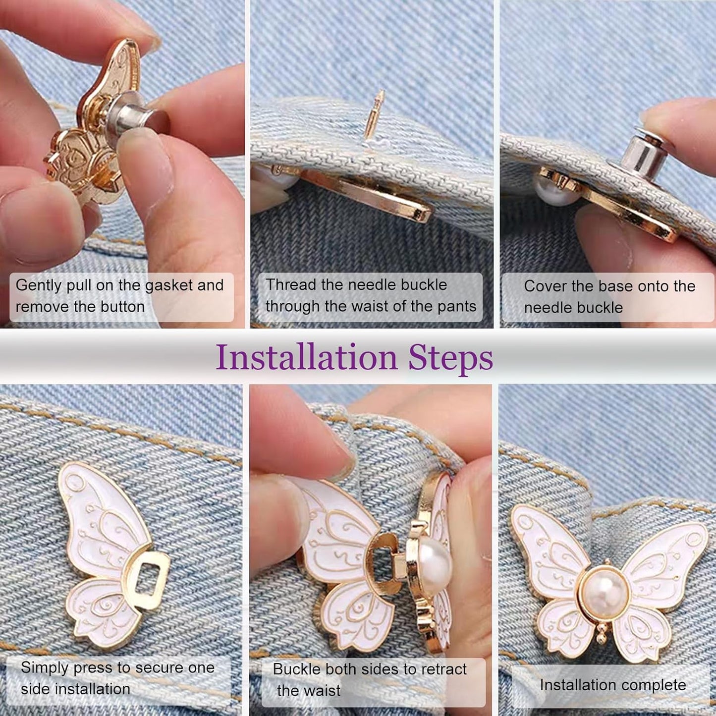 8-Pack Detachable Butterfly Clips🦋