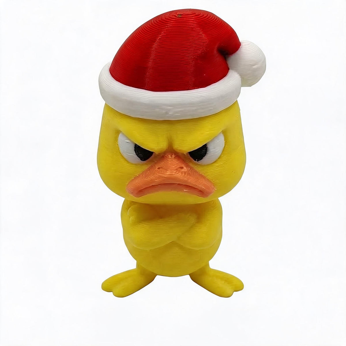 🦆 Sassy Grumpy Duck Desktop Figurine | 3D Printed Funny Office Decor & Gaming Setup Ornament✨🎄