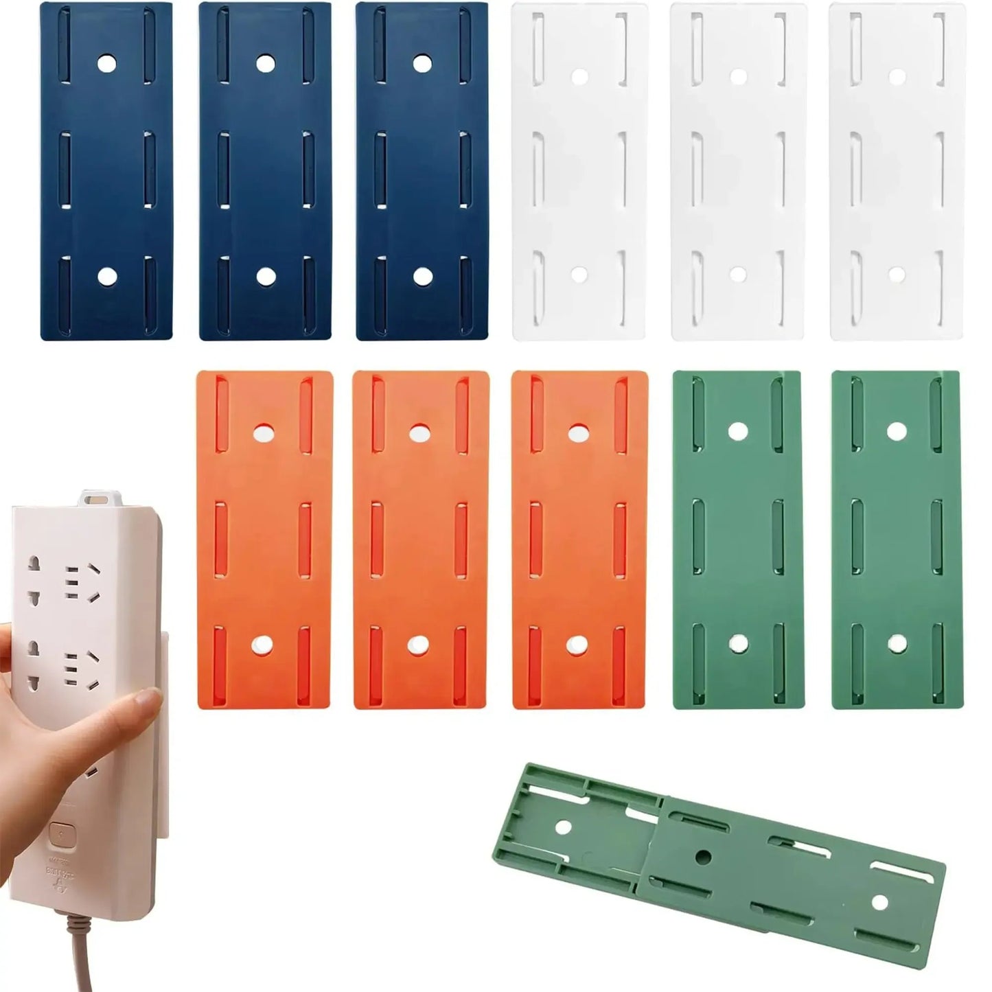 🔥LAST DAY 49% OFF - 🛠️🔌10 Counts Adhesive Punch-Free Socket Holder
