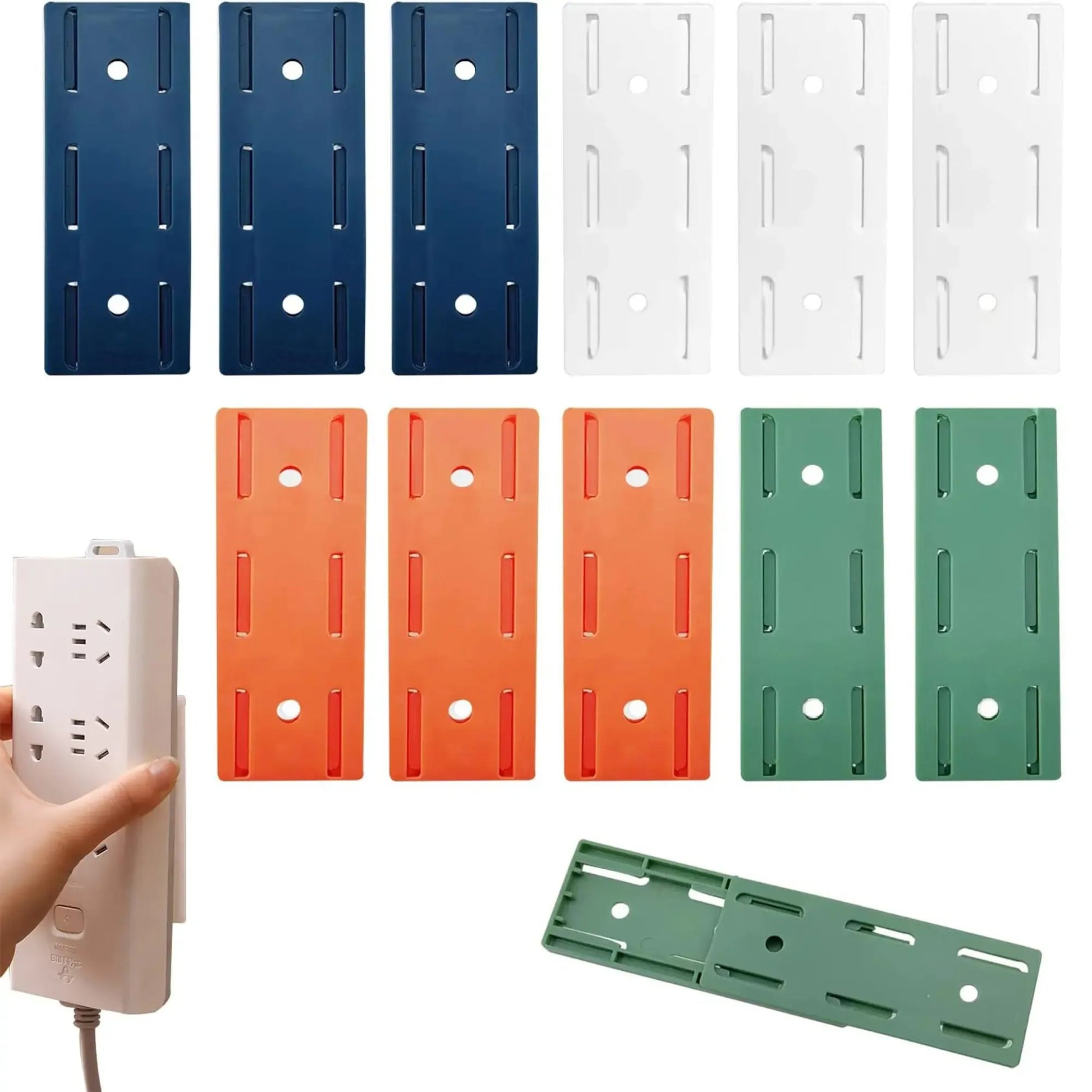 🔥LAST DAY 49% OFF - 🛠️🔌10 Counts Adhesive Punch-Free Socket Holder