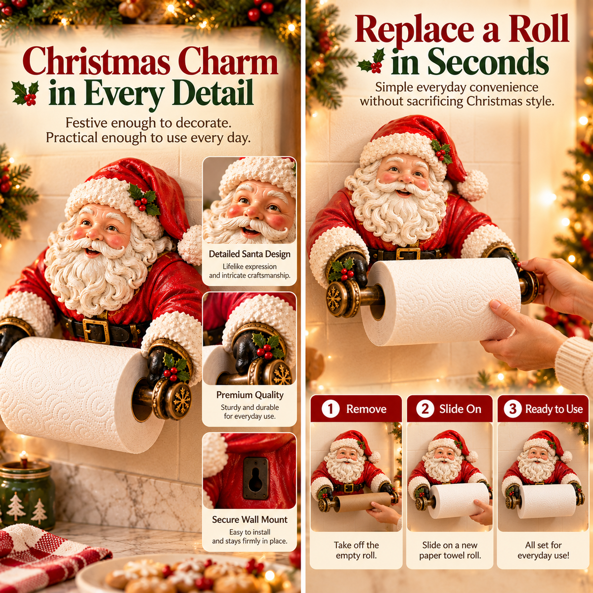 🔥Last Day 50% OFF-🎄 Christmas Paper Towel Holder Collection