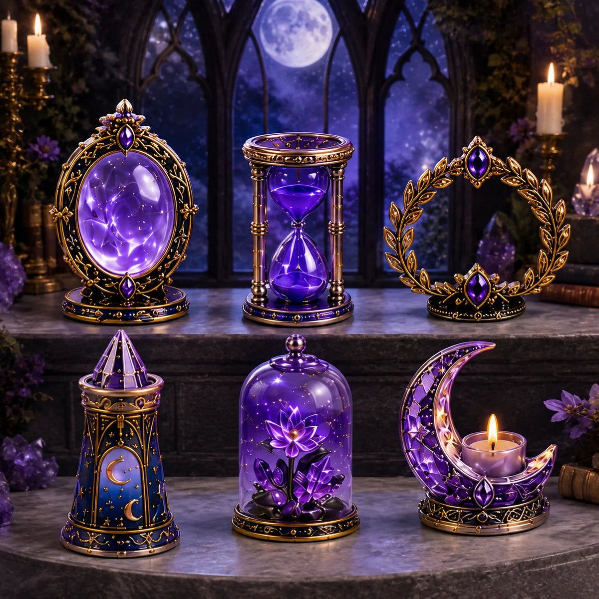 🔮Lunar Witch Advent Calendar 2026 – 24 Enchanted Crystal Miniatures for a Magical Moonlit Countdown
