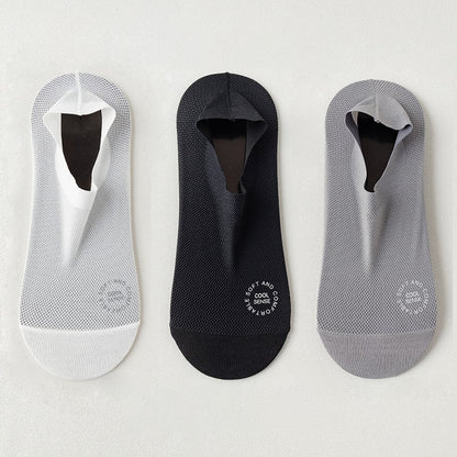 🔥HOT SALE🔥🔥 3-Pair Invisible Grip Socks Pack 🧦 – Breathable Low-Cut Anti-Slip Sweat-Absorbing Design