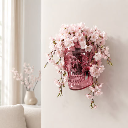 Gothic Skull Wall Vase 💀 – Hangable & Tabletop Freestanding🌸