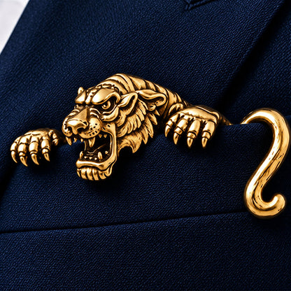 🌟 Luxury Sculpted Animal Brooch – Premium Statement Piece for Suits & Blazers