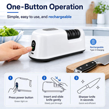 2-Stage Electric Knife Sharpener for Chef Knives