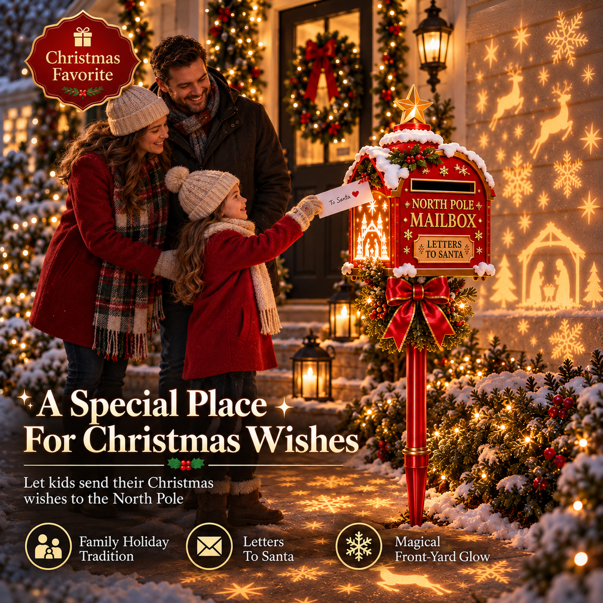🔥 Last Day 50% OFF – 🎅Santa’s Magical North Pole Mailbox