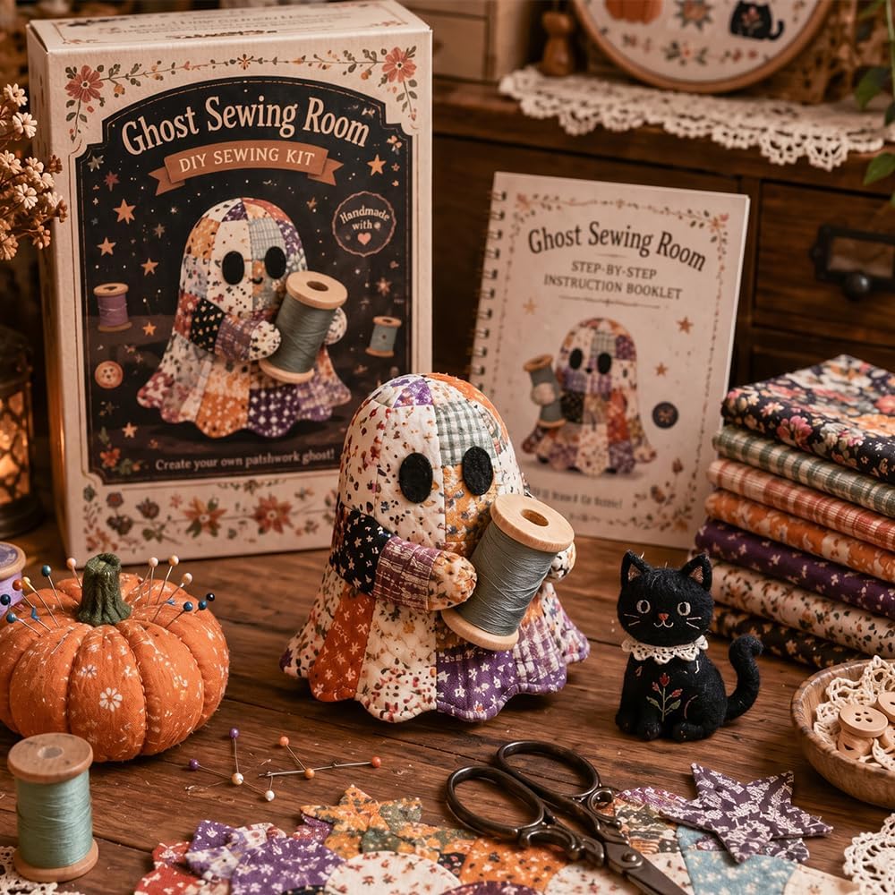🎃🔥🔥🔥🔥50% Off Last Day - 👻Little Ghost’s Cozy Halloween DIY Patchwork Kit