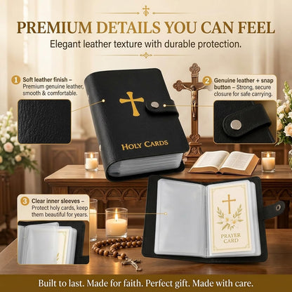 💙 Keep Your Prayers Close – Prayer Card Holder with 54 Holy Cards