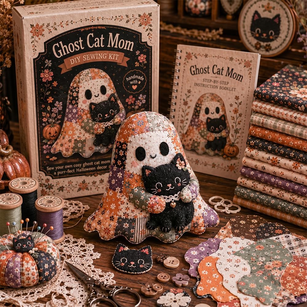 🎃🔥🔥🔥🔥50% Off Last Day - 👻Little Ghost’s Cozy Halloween DIY Patchwork Kit