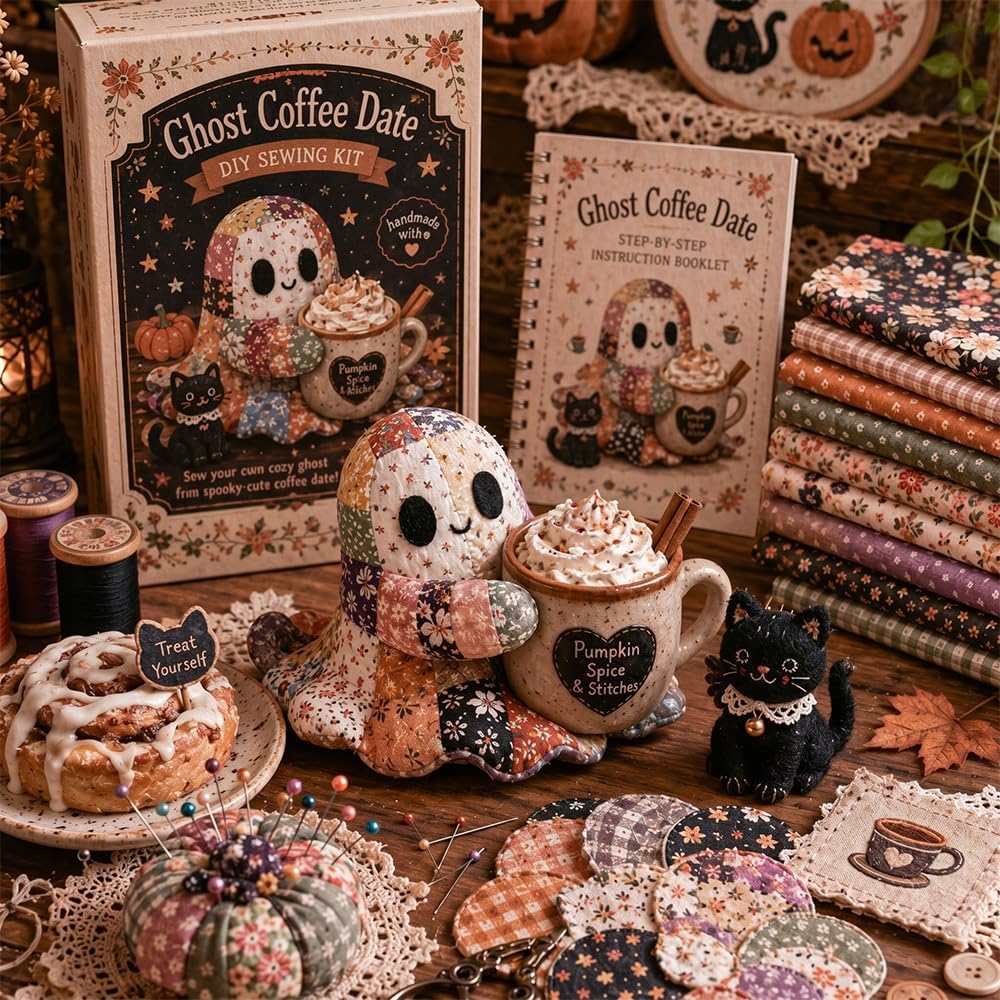 🎃🔥🔥🔥🔥50% Off Last Day - 👻Little Ghost’s Cozy Halloween DIY Patchwork Kit