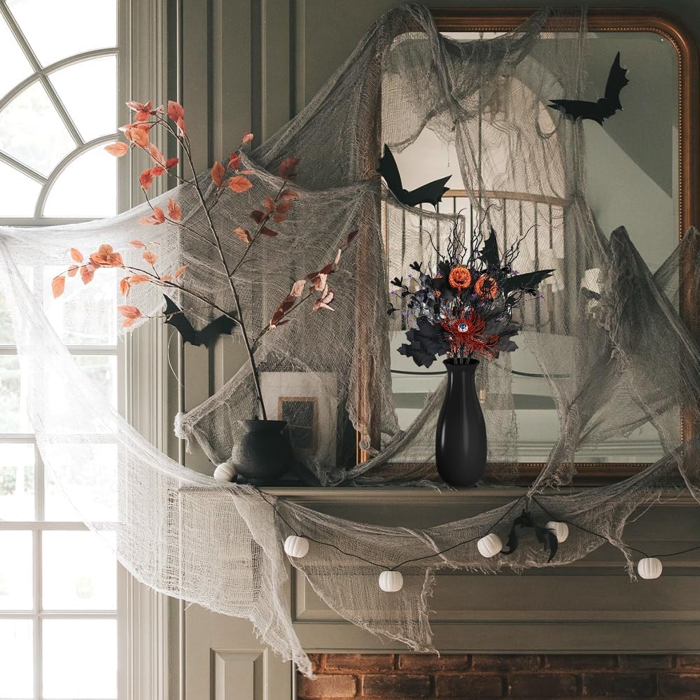🎃Dark Gothic Halloween Stems – Perfect for Centerpieces, Mantels & Vases