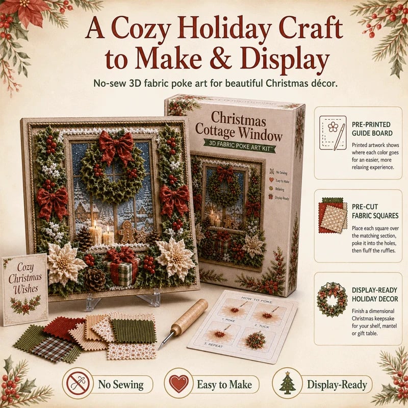 🎁 3D-kerststof-poke-art-set🎄 Buy 2 & Get Free Shipping 🎁