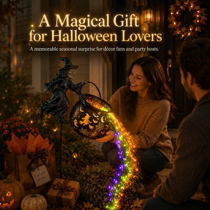 🔥HOT SALE 42% OFF✨🧙‍♀️Halloween Witch Cauldron Garden Light