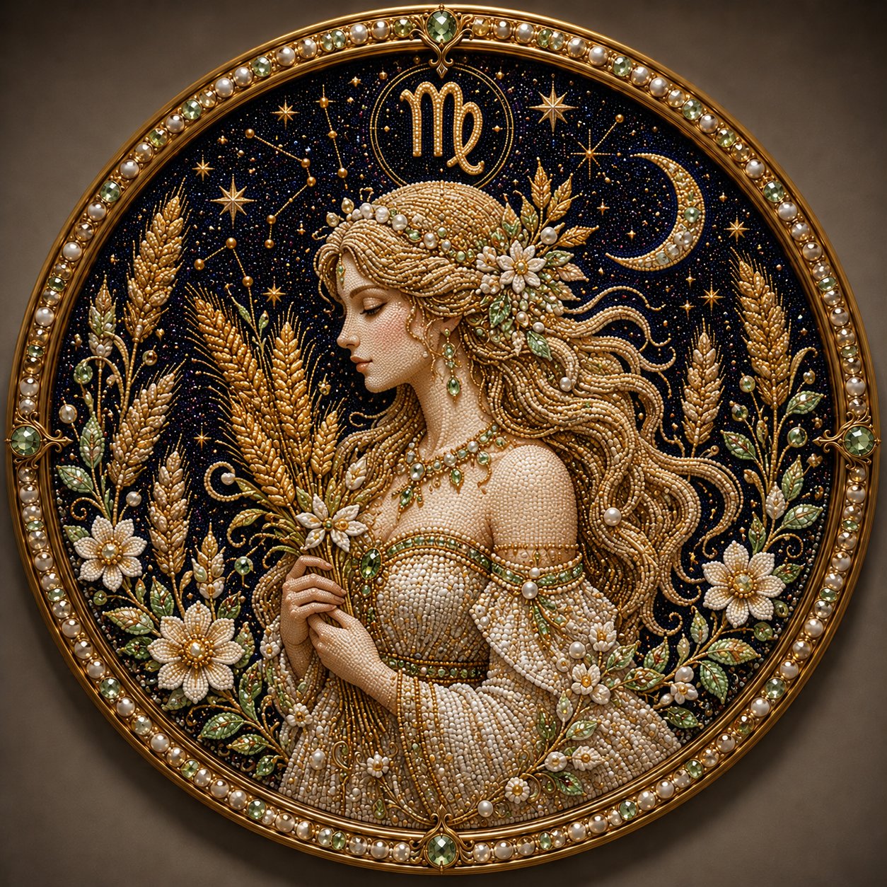 🔥HOT SALE 49% OFF – ✨ Premium 3D Pearl 12 Zodiac Signs Art Kit | Luxury Flocked Canvas with Scratch-Resistant Non-Fading Pearl Beads DIY Handmade Astrology Decor ♈🌙💎