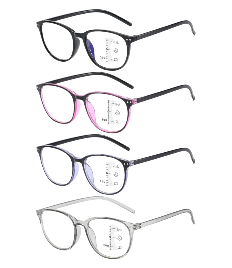👓4 Pack Progressive Multifocal Reading Glasses for Women Style