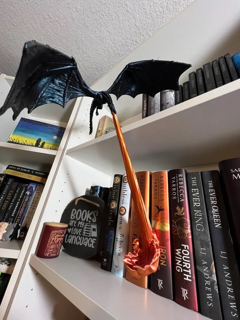 🔥 HOT SALE 🔥🐉Naotstore - Dragon Flame Book Nook
