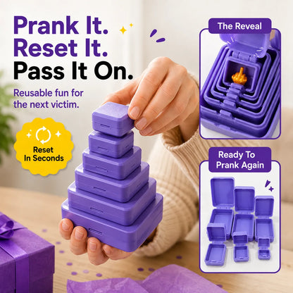 ⏳ Last Day 49% OFF – 😂 Never-Ending Prank Gift Box | Endless Nested Surprise Boxes with Hilarious Final Reveal for White Elephant, Parties & Funny Gifts 🎁
