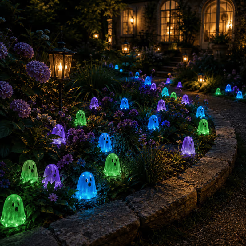 ⏳ Last day 50% OFF – 👻Glow In Dark Cute Ghost Resin Bead Set