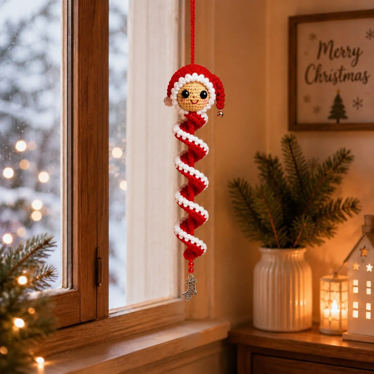 🔥Last Day 50% OFF - 🎅🌲Crochet Snowman Spiral Oranment DIY Kit