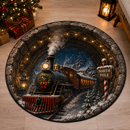🎄 Christmas 3D Illusion Rug – Magical Holiday Portal Floor Decor